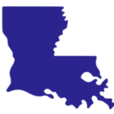 Outline of the state of Louisiana